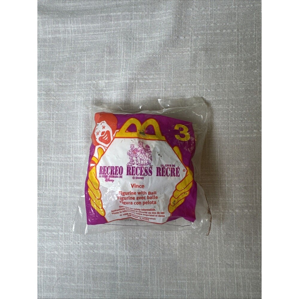 NEW McDonald's Happy Meal Toy 1998 Recess - Vince Figurine with Ball #3‎
